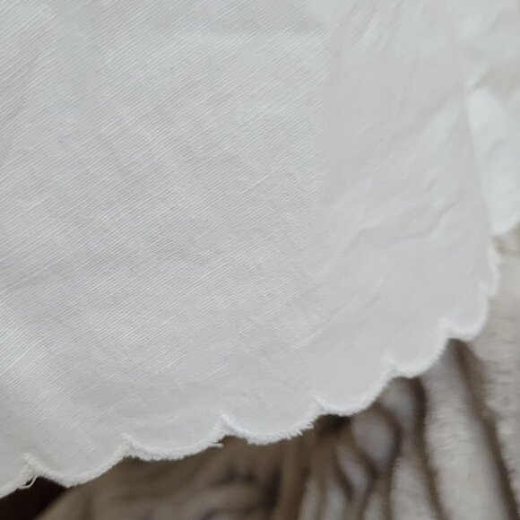 Tecovas Linen Eyelet Midi Dress in Creamy White - Picture 13 of 15